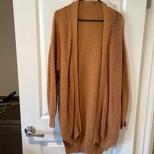 Light Brown Oversized Cardigan